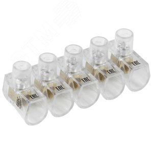 Зажим винтовой концевой изолированный КЗВИ 2.5мм2 5x1 - фото 1