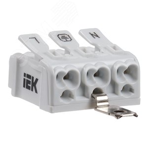 Изображение товара Клемма пружинная соединительная КСПз3-L+N+PE (шт)