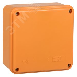 Коробка распаячная огнестойкая ПС 100х100х50мм 6P 6мм2 IP44 гладкие стенки UKF20-100-100-050-6-6-09 IEK