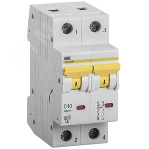 Изображение товара Выключатель автоматический ВА47-60M 2Р 40А 6кА С (шт)