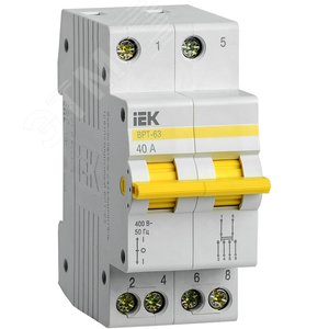 Выключатель-разъединитель трехпозиционный ВРТ-63 2P 40А MPR10-2-040 IEK