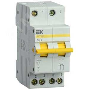 Выключатель-разъединитель трехпозиционный ВРТ-63 2P 16А MPR10-2-016 IEK