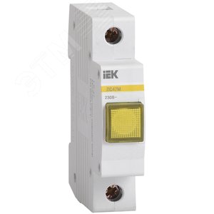 Лампа сигнальная DIN 1P желтая матрица ЛС-47М