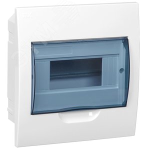 Щит распределительный встраиваемый ЩРв-П-8 IP41 пластиковый белый прозрачная дверь