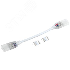 Коннектор 5 шт RGB 14мм (разъем-10см-разъем) - фото 1