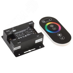 Контроллер RGB с ПДУ радио 3 канала 216w 12v 6A черный