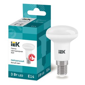 Лампа светодиодная LED рефлекторная 3вт E14 R39 белый ECO