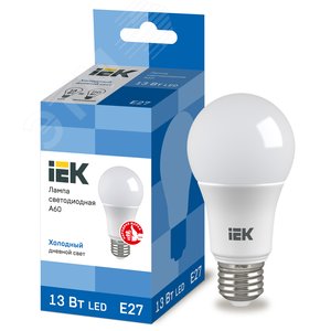 Лампа светодиодная LED 13вт Е27 дневной ECO LLE-A60-13-230-65-E27 IEK