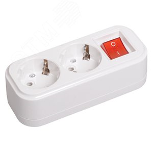 Изображение товара Розетка переносная разборная выключатель К02В 2 места CLASSIC (шт)