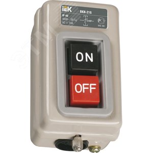 Выключатель кнопочный ВКИ-211 трехполюсный 6А IP40 230/400В