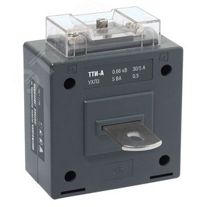 Трансформатор тока ТТИ-А 75/5А с шиной  5ВА класс точности 0.5