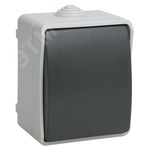 ФОРС Выключатель одноклавишный кнопочный наружный IP54 EVS13-K03-10-54-DC IEK