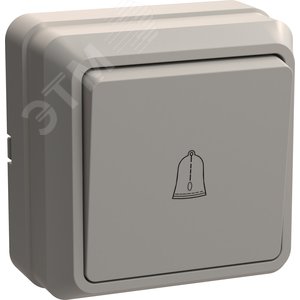 ОКТАВА Выключатель одноклавишный с кнопкой бежевый 10А