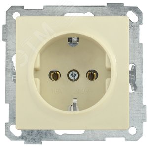 Изображение товара РС11-1-0-Б Розетка с заземляющим контактом 16А BOLERO кремовый (шт)