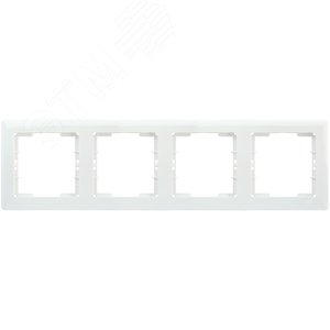 Рамка четырехместная горизонтальная BOLERO белый EMB40-K01 IEK