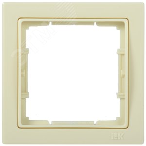 РУ-1-БК Рамка одноместная квадратная BOLERO Q1 кремовый