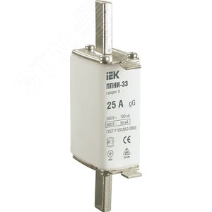 Изображение товара Вставка плавкая предохранителя ППНИ-33, габарит 0, 25А (шт)