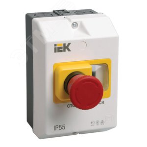 Оболочка защитная с кнопкой Стоп IP54 DMS11D-PC55 IEK
