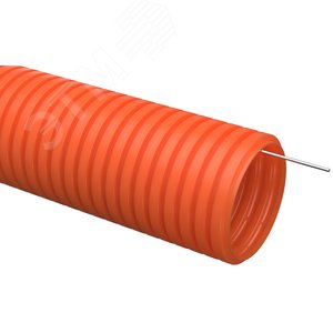 Труба гофрированная ПНД d50 с зондом оранжевая тяжелая (15м)