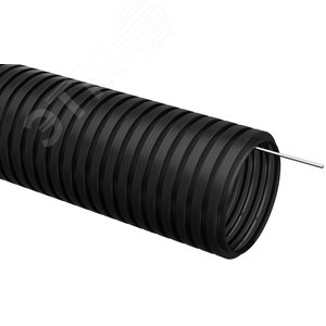 Труба гофрированная ПНД 16 мм с протяжкой черная (100м)