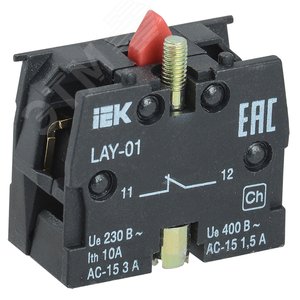 Блок контактный 1р для серии LAY5 BDK11 IEK