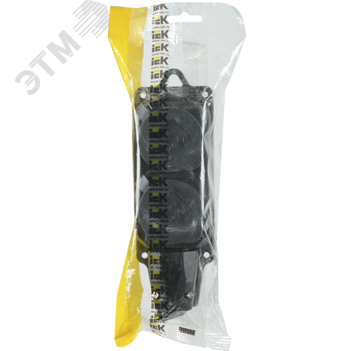 Розетка каучук двойная с защитными крышками IP44 ОМЕГА - фото 2