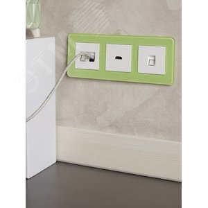 BRITE Рамка 3 поста РУ-3-2-Бр стекло эко грин RE IEK - фото 5