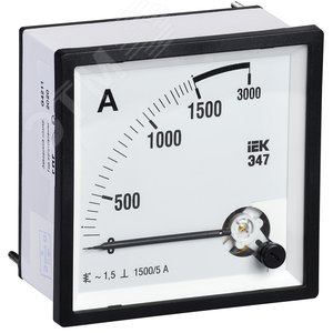 Амперметр Э47 1500/5А 72х72 AC включение через трансформатор (класс точности 1.5)