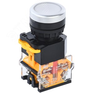 Изображение товара Кнопка D8-11T d=22мм 1з+1р с фиксацией белая (шт)