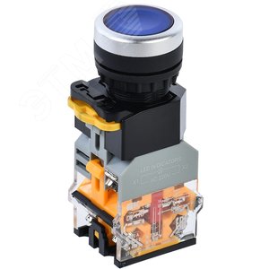 Изображение товара Кнопка D8-11D d=22мм 1з+1р с подсветкой синяя (шт)