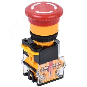 Изображение товара Кнопка D8-11ZS Грибок d=22мм 1з+1р пов. с фик. красная (шт)