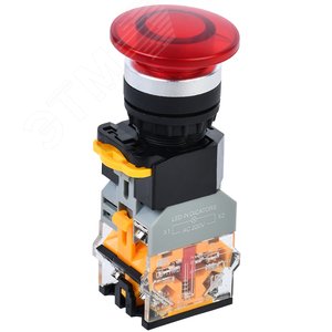 Изображение товара Кнопка D8-11MD ''Грибок'' d=22мм 1з+1р с подсвет. красная (шт)