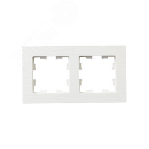 BRITE Рамка 2 поста РУ-2-Бр белый рифленый IEK - фото 3
