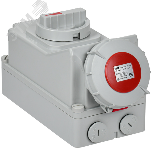 Изображение товара Розетка с механической блокировкой ССИ-825 32А-6ч/380В 3P+PE+N IP67 IEK (шт)
