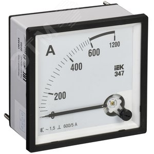 Амперметр Э47 600/5А 72х72 AC включение через трансформатор (класс точности 1.5)