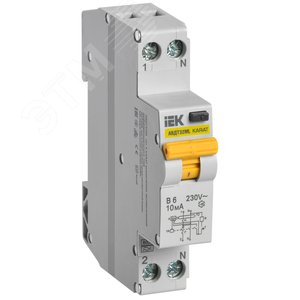 Выключатель дифференциального тока автоматический АВДТ32ML тип A В6 10мА KARAT - фото 1