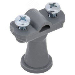 Изображение товара Держатель проводника круглого 6-10 мм h 38 мм пластик серый (шт)