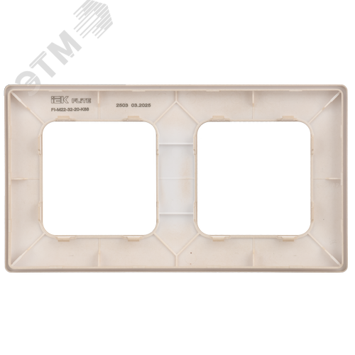 FLITE CLASSIC Рамка 2-местная РУ-2-К-ФлЛ льняной IEK - фото 3