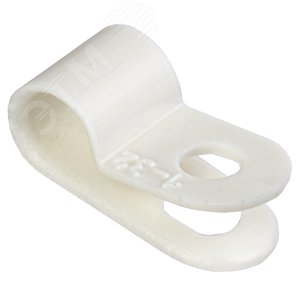 Изображение товара Скоба крепежная 5мм нейлоновая белая (50шт) (упак)