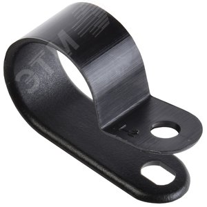 Изображение товара Скоба крепежная 16мм нейлоновая черная (50шт) (упак)