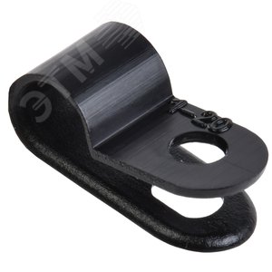 Изображение товара Скоба крепежная 5мм нейлоновая черная (50шт) (упак)