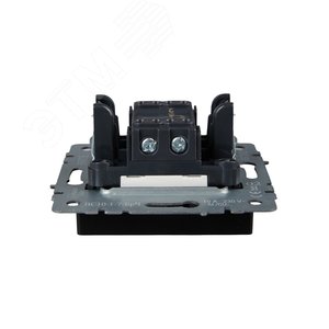 BRITE Выключатель одноклавишный проходной с индикацией 10А ВС10-1-7-БрЧ черный IEK - фото 4