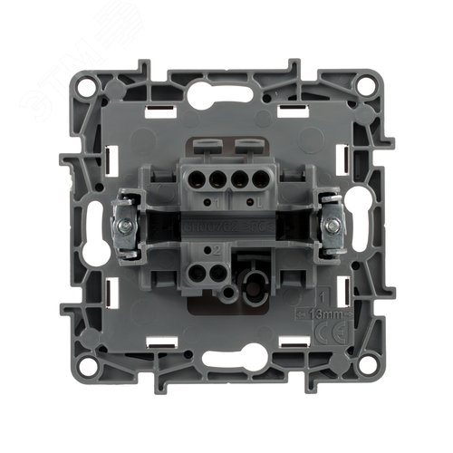 Выключатель 1-клавишный 10А безвинтовое крепление белый ETIKA - фото 4