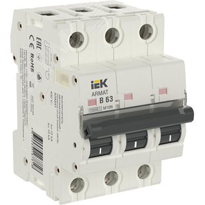 Изображение товара Выключатель автоматический трехполюсный B 63А M10N (шт)