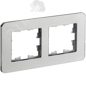 Изображение товара BRITE Рамка 2 поста РУ-2-1-Бр металл алюминий RE IEK (шт)