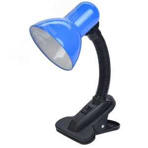 Изображение товара Светильник настольный 1001 на прищепке Е27 синий (шт)