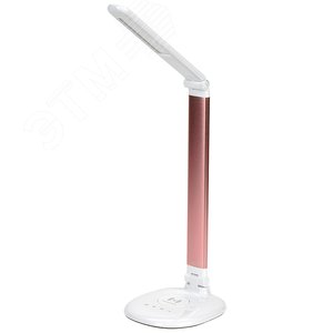 Светильник светодиодный настольный 2010 7Вт на подставке QI-заряд розовый