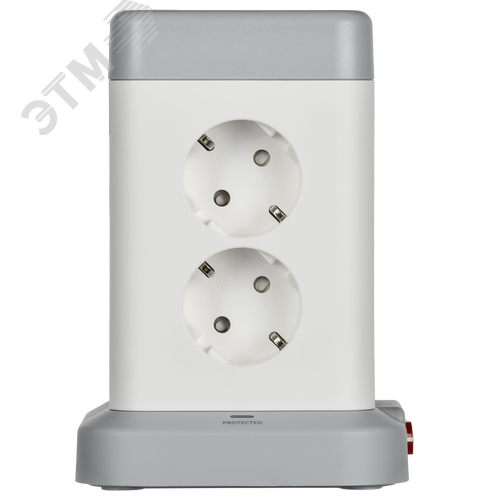 DOMINIC Удлинитель У08K 8 мест 2P+PE 1,5м 3х1,0мм2 16А/250В USB A+C 20Вт серый IEK - фото 3