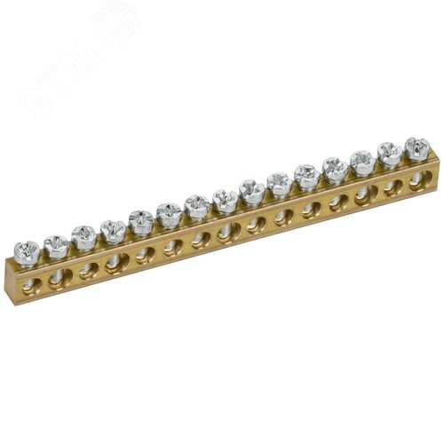 Изображение товара TEKFOR Шина нулевая сечение 6х9 15 отв. IEK (упак)