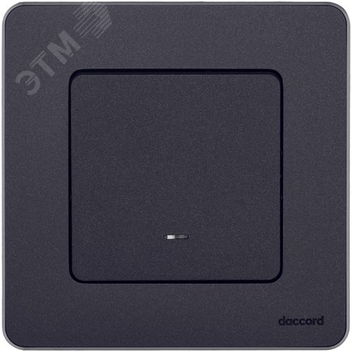 Выключатель 1-клавишный проходной с подсветкой/индикацией 10АХ безвинтовое крепление антрацит INSPIRIA - фото 4